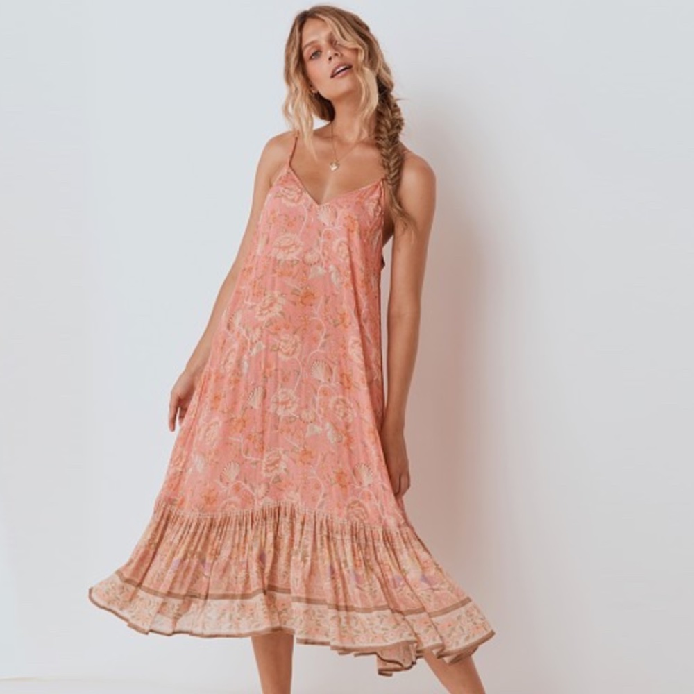 Spell's Seashell Strappy Midi Dress/  NWT SM